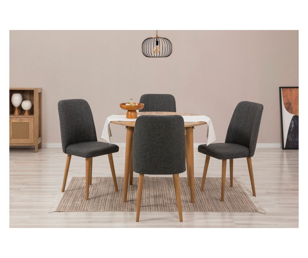Extendable Dining Table and Chairs (5 pieces) Paris