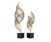 Decoratiune de masa, metalica, Infinity S, 14x14x46cm, Auriu/Negru