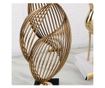 Decoratiune de masa, metalica, Infinity S, 14x14x46cm, Auriu/Negru