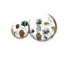 Decoratiune de perete, metalica, Flowers, 143x85cm, model floral