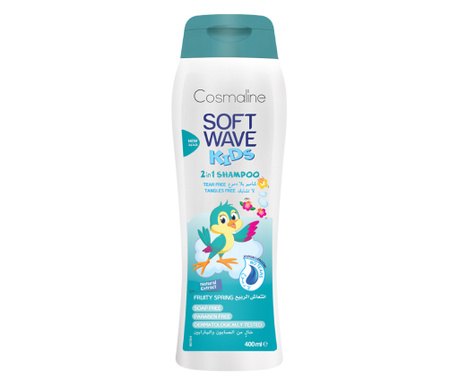 Cosmaline Soft Wave Kids, sampon cu ingrediente naturale pentru copii, aroma fructe de primavara, 400 ml
