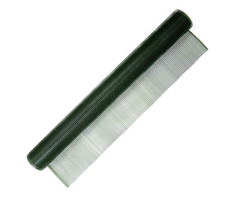 Kerítésháló, műanyag, 300 g/m2, zöld, 5x5 mm, 50x1 m
