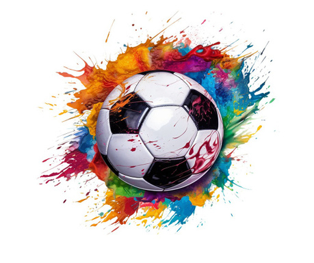 Sticker decorativ, Minge de Fotbal, 60 cm, 8888ST-1