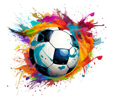 Sticker decorativ, Minge de Fotbal, 66 cm, 8888ST-2
