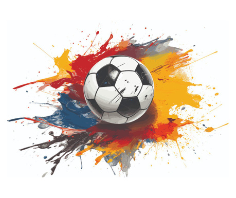 Sticker decorativ, Minge de Fotbal, 84 cm, 8888ST-3