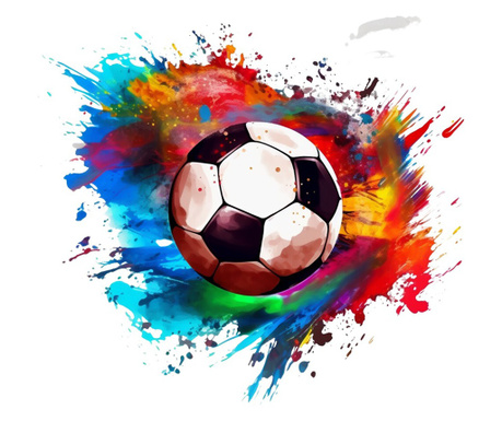 Sticker decorativ, Minge de Fotbal, 65 cm, 8891ST