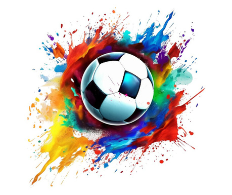 Sticker decorativ, Minge de Fotbal, 61 cm, 8891ST-1
