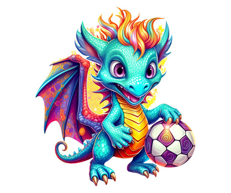 Sticker decorativ, Dragon Fotbalist, 67 cm, 8975ST-4