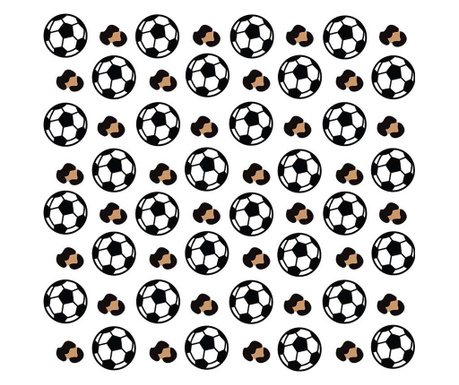 Sticker decorativ, Mingi de Fotbal, Negru, 10101ST