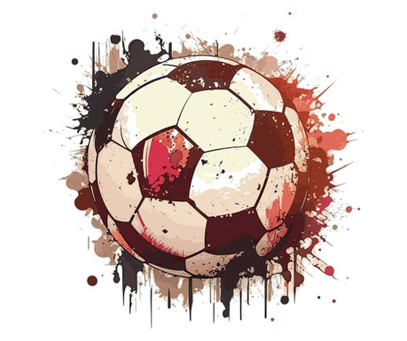 Sticker decorativ, Minge Fotbal, Negru, 10123ST-9