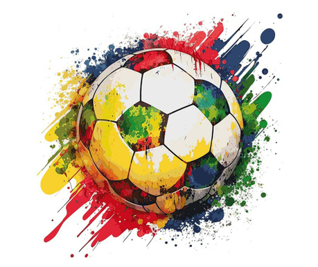 Sticker decorativ, Minge Fotbal, Galben, 10123ST-10