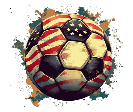 Sticker decorativ, Minge Fotbal, 65 cm, 10128ST-1