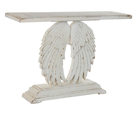 Vintage antikolt fehér konzolasztal angyal szárny díszítéssel 150 cm