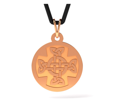 Медальон от розово злато с корда Ортодоксален модел 18