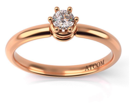 Годежен пръстен от розово злато модел Jemma