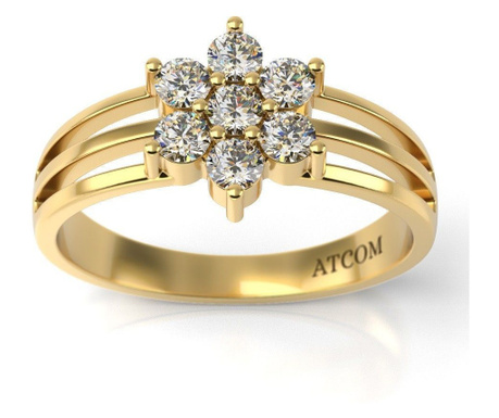 Alexei modell sárga arany eljegyzési gyűrű