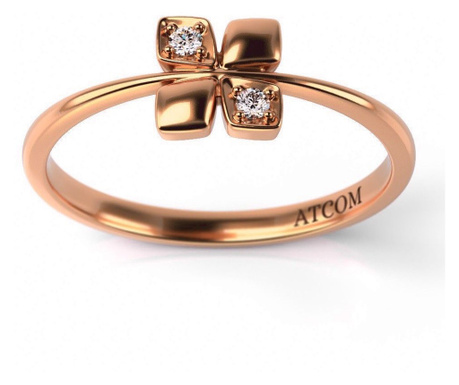 Marakes rózsaszín arany eljegyzési gyűrű
