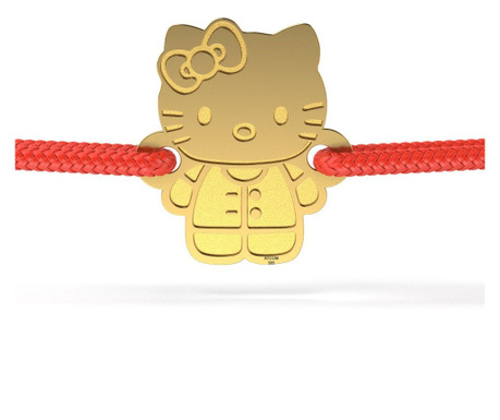 Bratara din aur galben model Hello Kitty