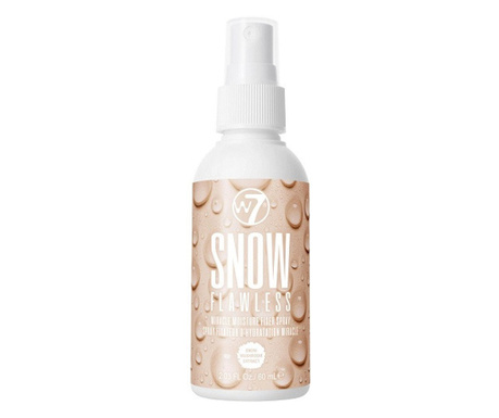 Spray Fixare Machiaj, W7, Snow Flawless Fixer Spray, 60 ml