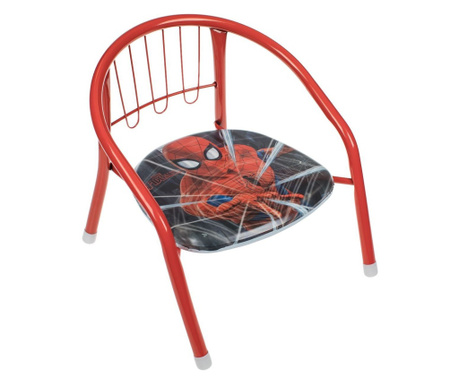 Детско столче Disney, Spider Man, Метално, С кръгла облегалка, 36x35x36 cm, Червен/Син