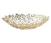 Bol decorativ auriu, Bird, din metal, 27x27x8cm