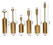 Set 6 buc suport lumanari Luce, din metal auriu, diferite dimensiuni