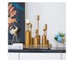 Set 6 buc suport lumanari Luce, din metal auriu, diferite dimensiuni