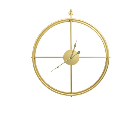 Ceas decorativ de perete, Nordic Gold, diametru 61cm, Auriu