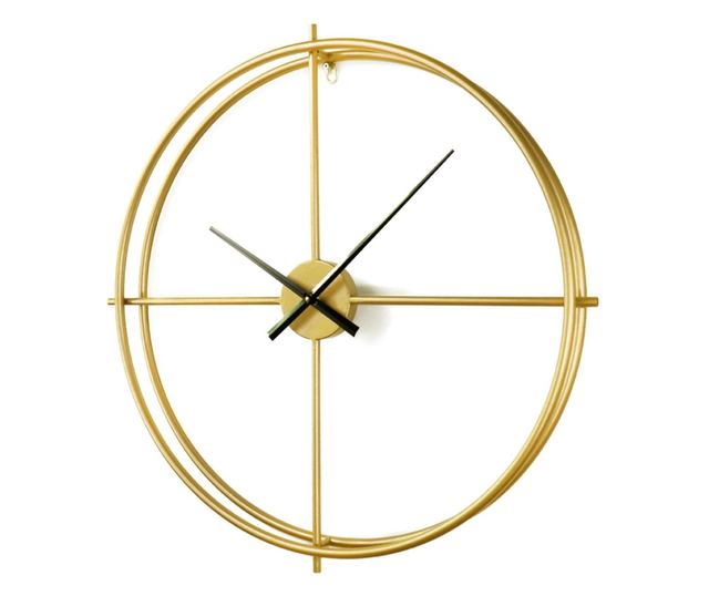 Ceas decorativ de perete, Elegance, diametru 94cm, Auriu/Negru