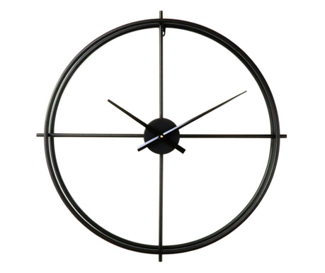 Ceas decorativ de perete, Lino, diametru 95cm, Negru