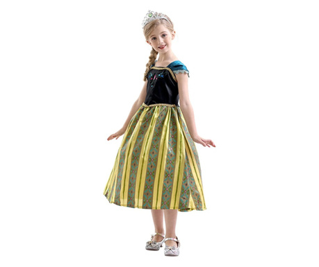 Rochie carnaval Anna Frozen ,IdeallStore, 7-9 ani , Многоцветен, 130 см