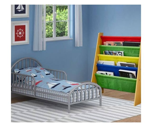 Polica za dječje knjige i igračke, organizator za pohranu, odjeljak, knjižnica za dječju sobu - COLORS