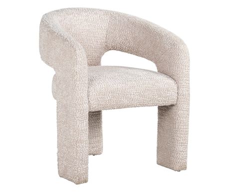 Belle Lovely Cream Armchair (ognjevaren), Richmond Interiors, bela, krem, pena, 100 % poliester, vezan les, bor