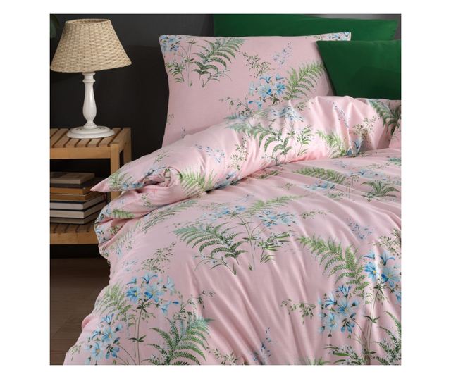 Lenjerie de pat dublu, Majoli Bahar Home Collection, bumbac ranforce, pentru 2 persoane, Venice
