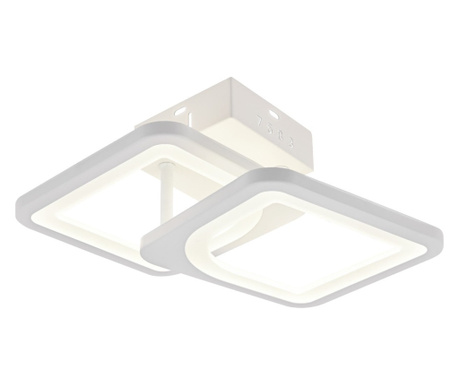 Lustra LED RFAN, Model K002-2, Cu Telecomanda, 3 Tipuri De Lumina, Intensitate Reglabila, 52W, Alb