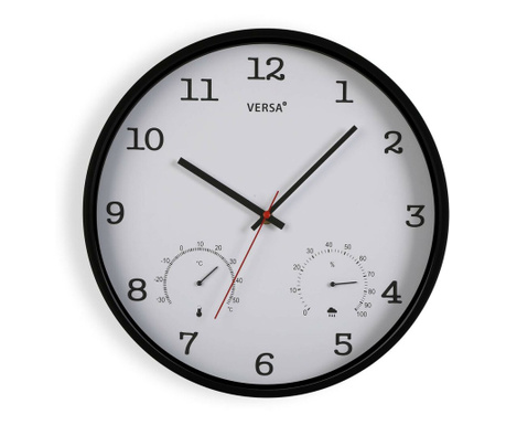 Стенен часовник Versa Бял Пластмаса (4,3 x 35,5 x 35,5 cm)