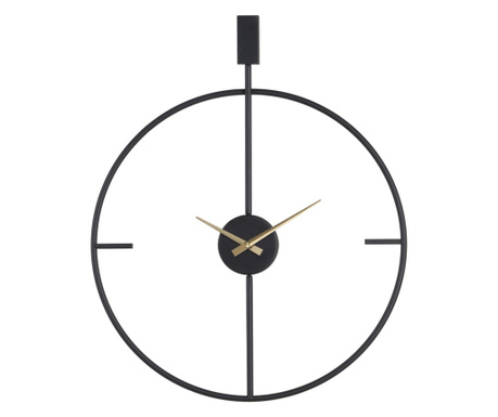 Стенен часовник 50 x 5 x 62 cm Черен Метал