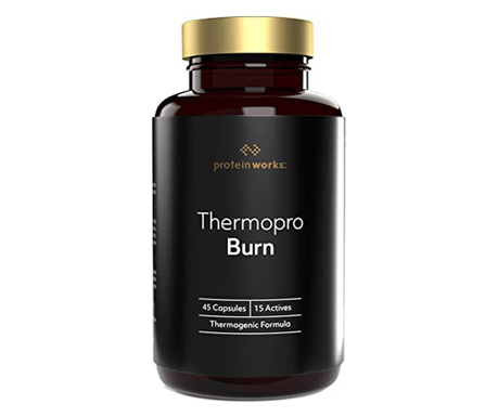 Термопро, хранителна добавка за изгаряне на мазнини, отслабване с 15 съставки, термогенен продукт 45 капсули