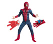 Costum Spiderman cu muschi Infinity War pentru copii si doua lansatoare pentru baiat 7-9 ani 120 - 130 cm