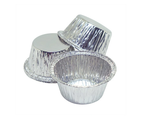 Set 20 Bucati Forma din Aluminiu pentru Prajituri Tarte Briose sau Pasca 8 x 3,5 cm G Glixicom®