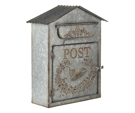 Vintage fém postaláda szürke Post galamb