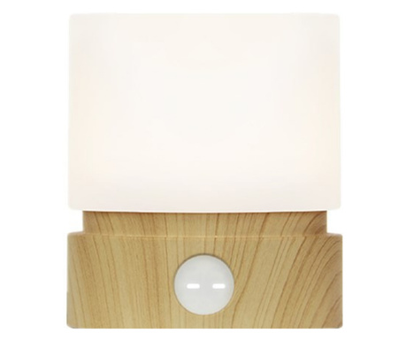 Lampa inteligenta de interior BRAGUS®, LED, cu mod special pentru somn, 1200 mAh, timer de pana la 90 de minute, ABS, fag