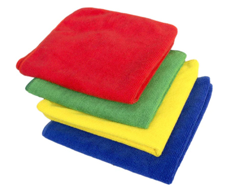 Set 5 Lavete Microfibra Multicolore Absorbante Lavabile si Reutilizabile 30 x 30 cm