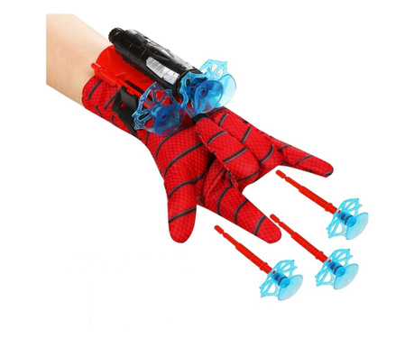 Спайдърмен 3-вендузи ръкавица, IdeallStore®, червен