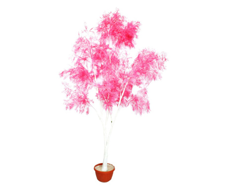 Copac artificial decorativ cu ghiveci, Naimeed D3050, culoare Roz, 220 cm