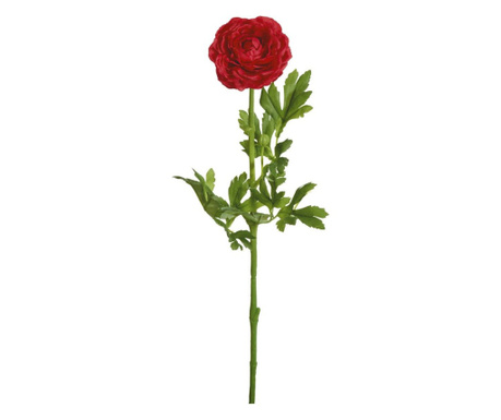 Floare artificiala Ranunculus, rosu, 56 cm