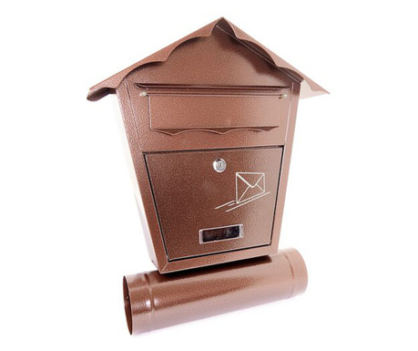 Пощенска кутия, Дамех, с място за вестник, мед, размер В5, 37х10.5х46 см