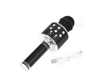 Microfon Karaoke MRG MWS858, Bluetooth, Reincarcabil, Negru