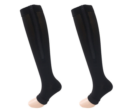 Ciorapi Compresivi cu Fermoar M876 XL Negru