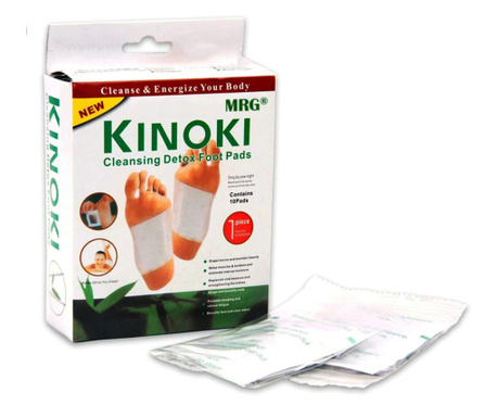 Set 10x Plasturi Detoxifiere Kinoki MRG M943, Pentru Picioare